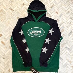 NEW YORK JETS, Crystal Embellished Women's Hoodie  *ONE OF A KIND*